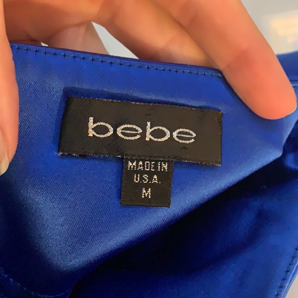 Blue BEBE strapless dress - Picture 4 of 4